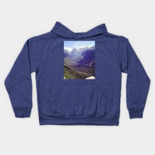 Mountains in Glacier National Park Kids Hoodie